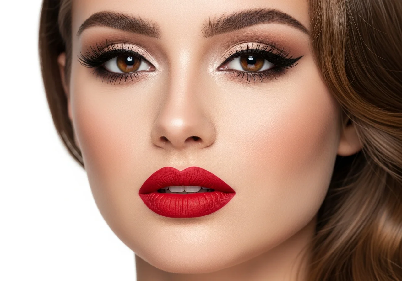Classic Red Lip Statement