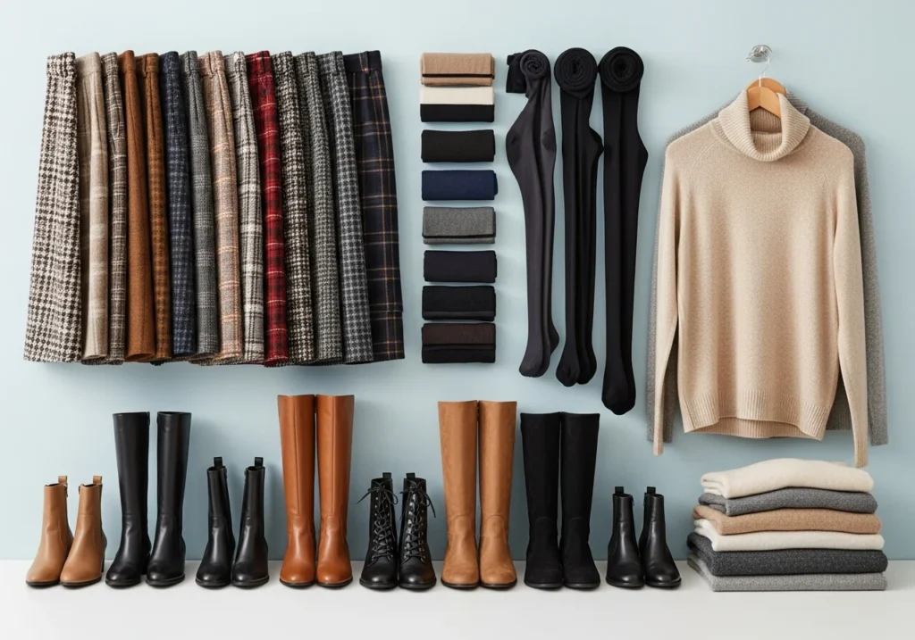 Essential Components for Winter Skirt Outfits