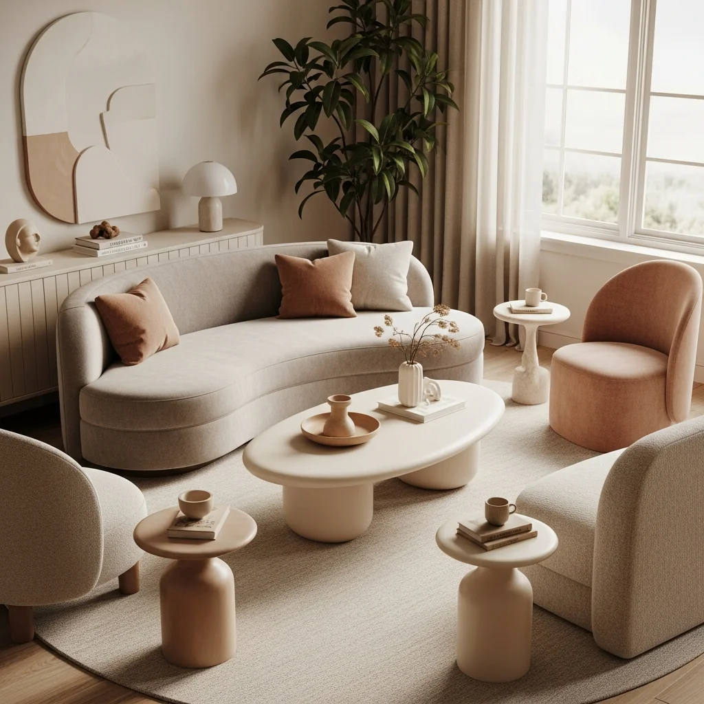 Incorporate Curved and Rounded Furniture