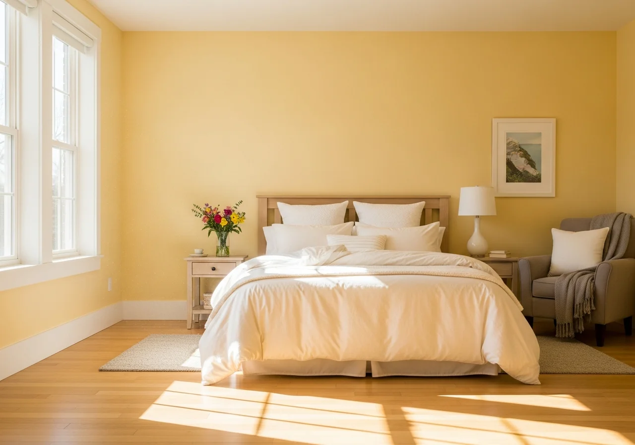 Soft Butter Yellow and Warm Cream