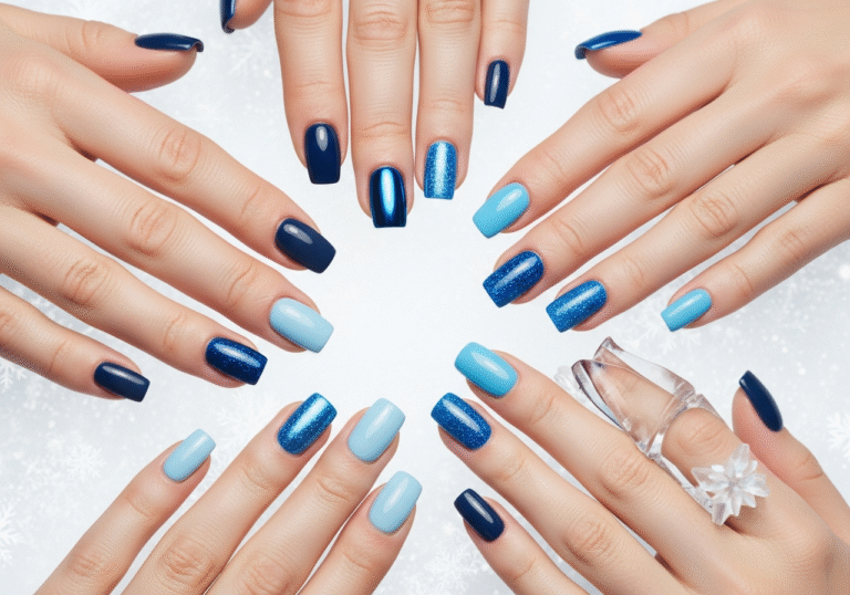 15 Stunning Blue Winter Nails