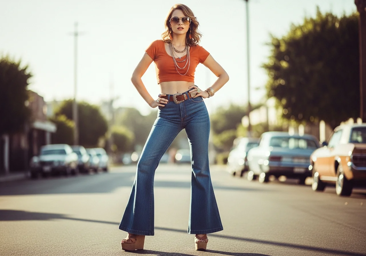 Bell Bottoms and Crop Top from the 1970s