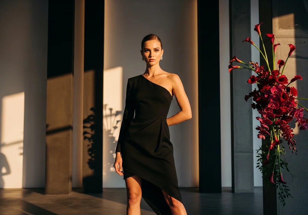 Black Sequin Cocktail Dress — Subtle Shine for a Festive Touch