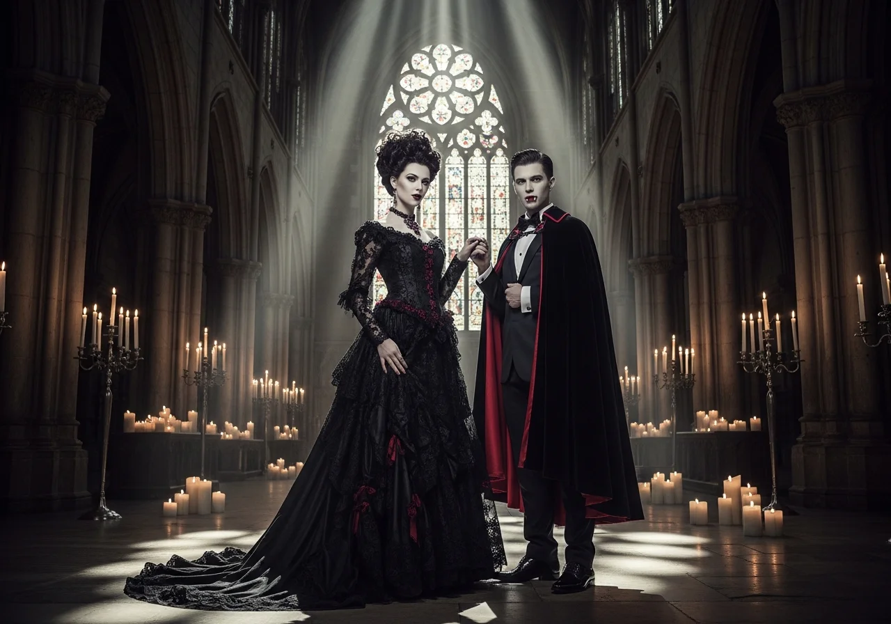 Classic Gothic Vampire Couple