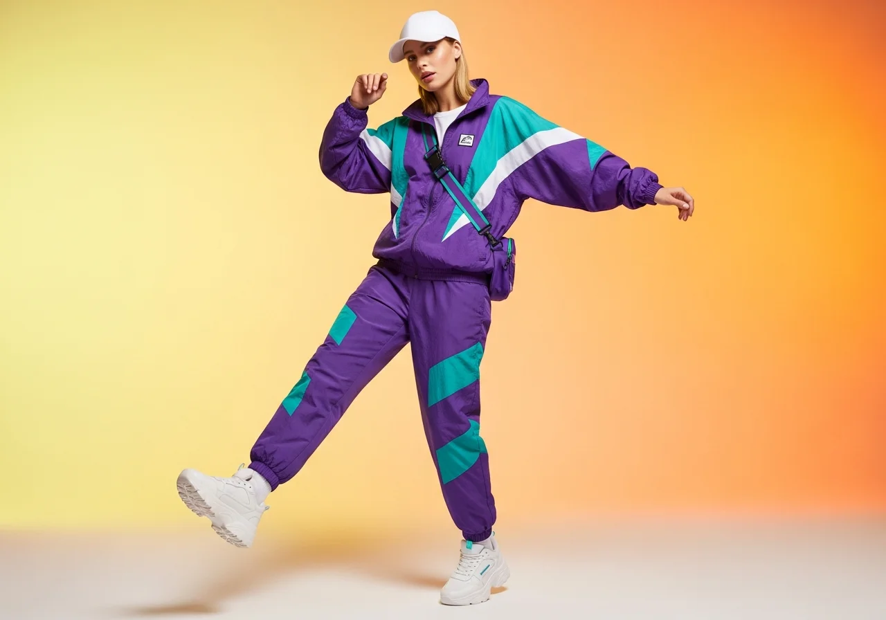 Color-Blocked Athletic Wear from the Early 1990s