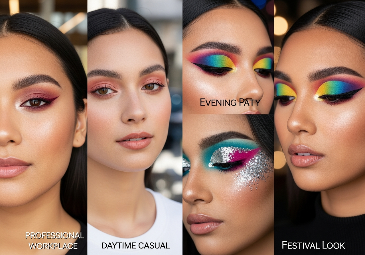 Colorful Eye Makeup for Different Occasions