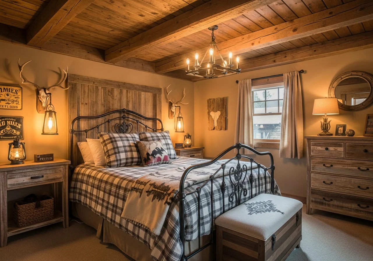  Cozy Rustic Bedroom Design
