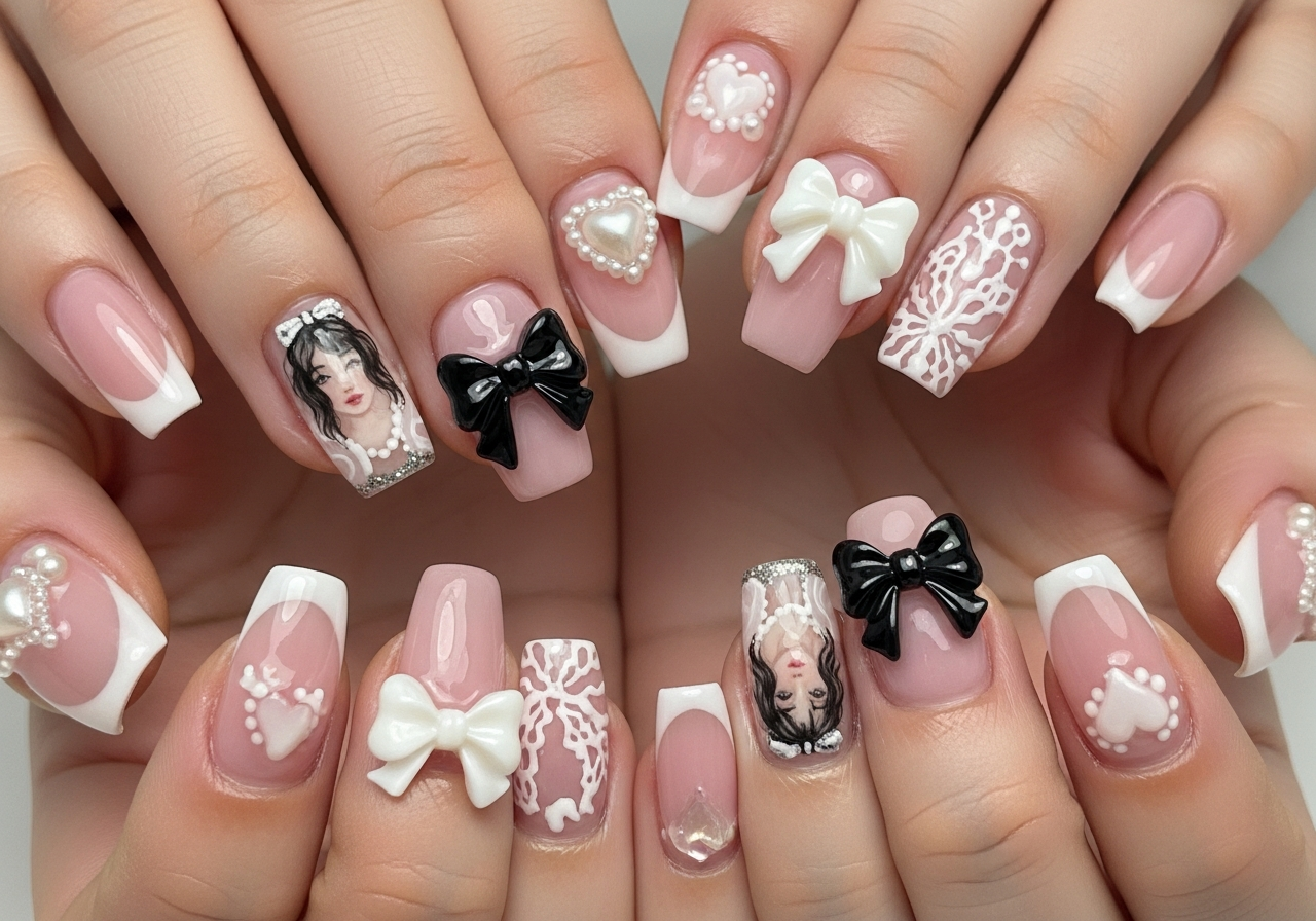 Delicate Bow Accents and Feminine Charm