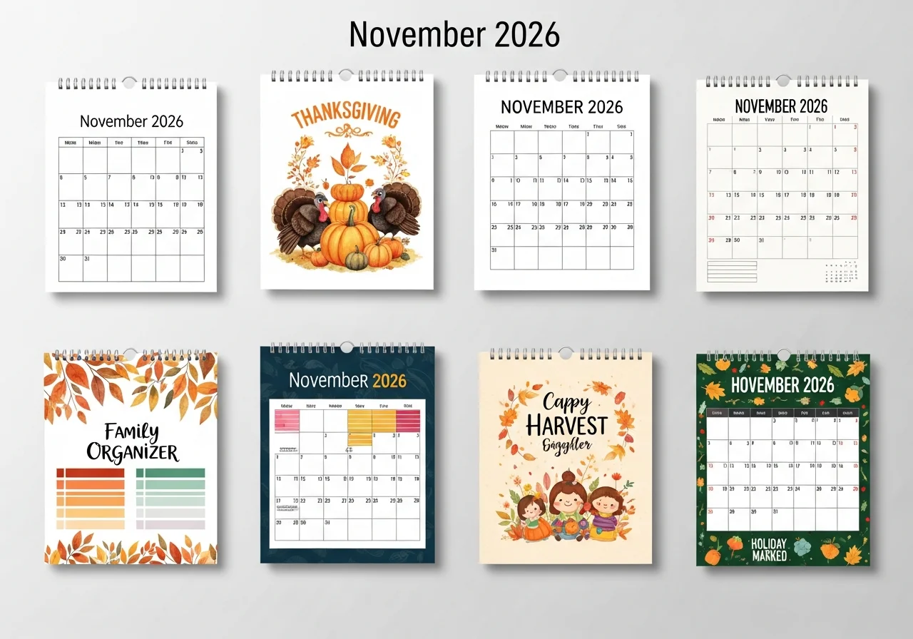 Exploring Your November 2026 Calendar Template Options