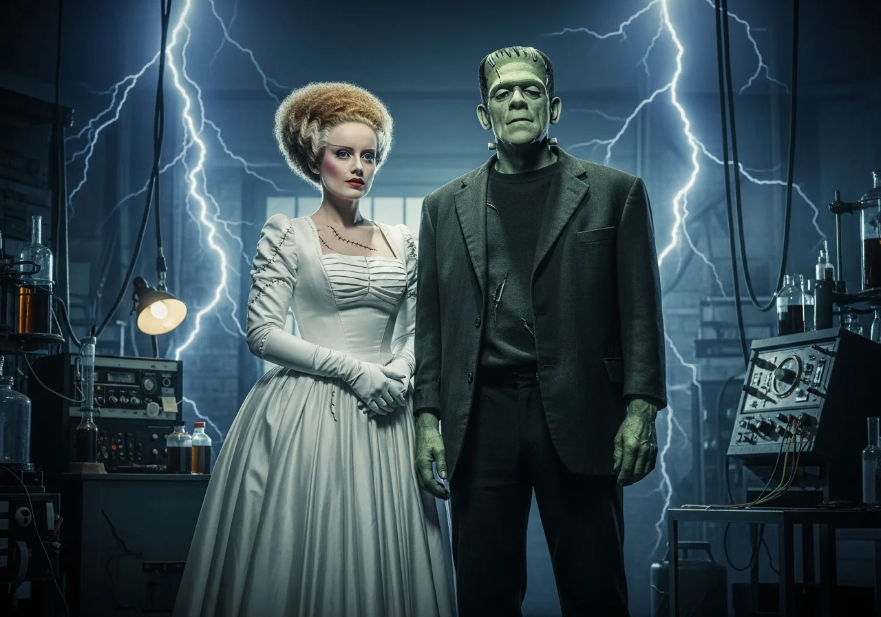 Frankenstein's Monster and Bride