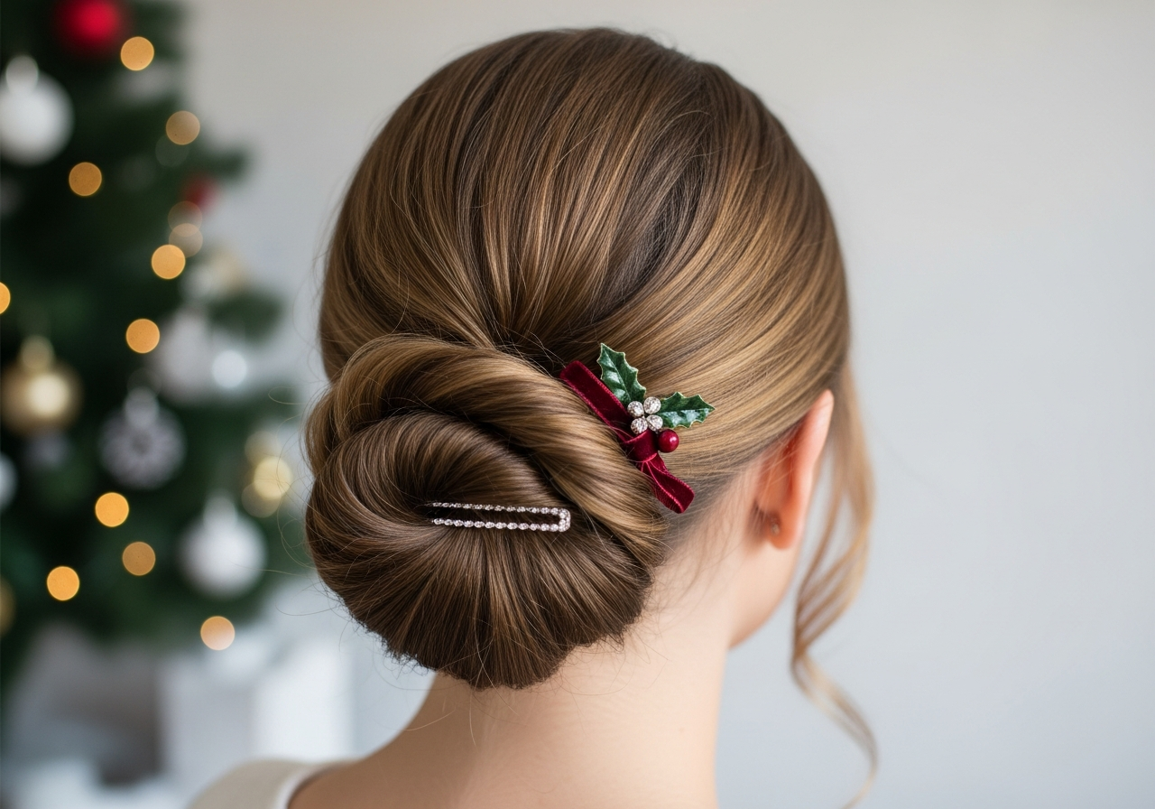 French Twist with a Festive Touch