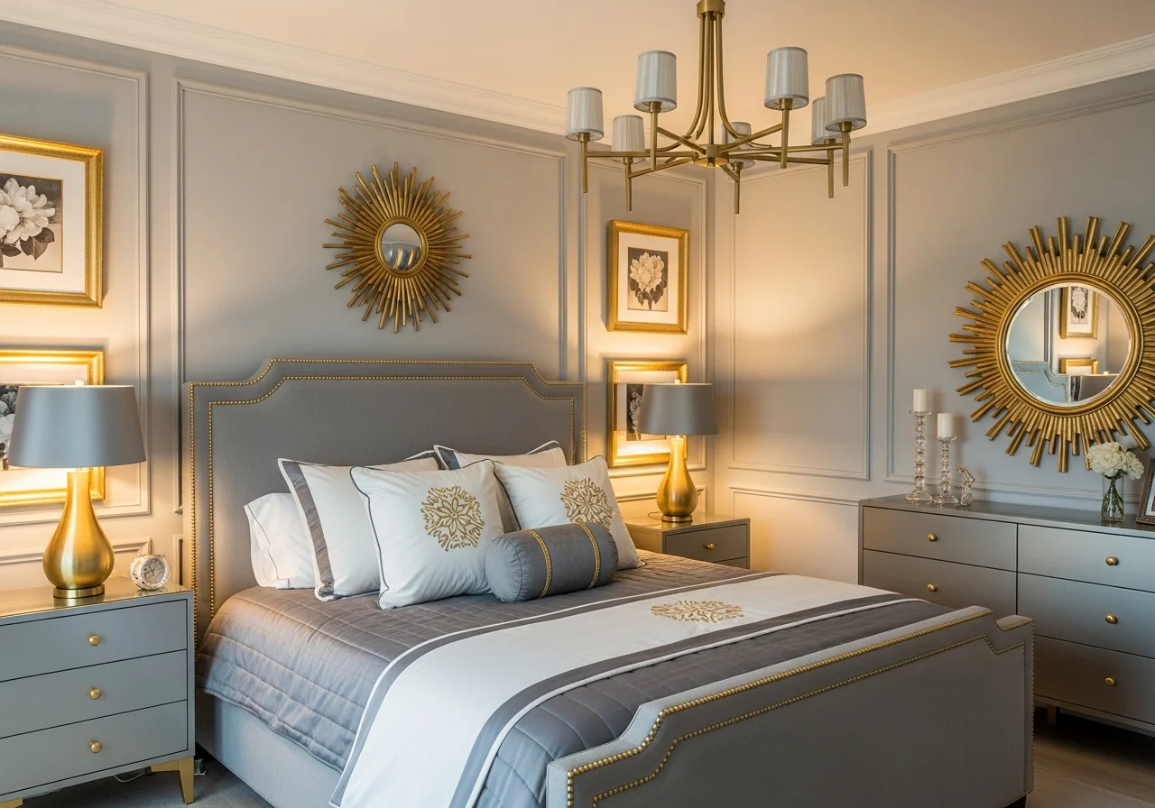 Grey and Gold Accents for Luxurious Elegance