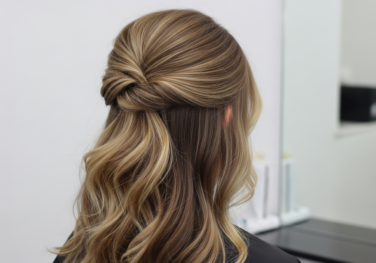 Half-Up, Half-Down with Volume