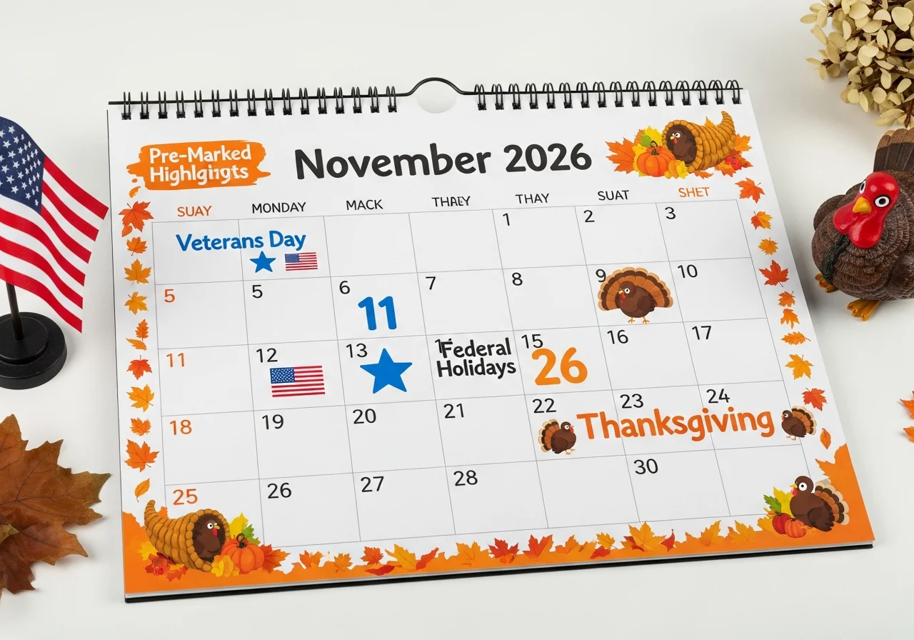 Holiday-Marked Calendar Versions
