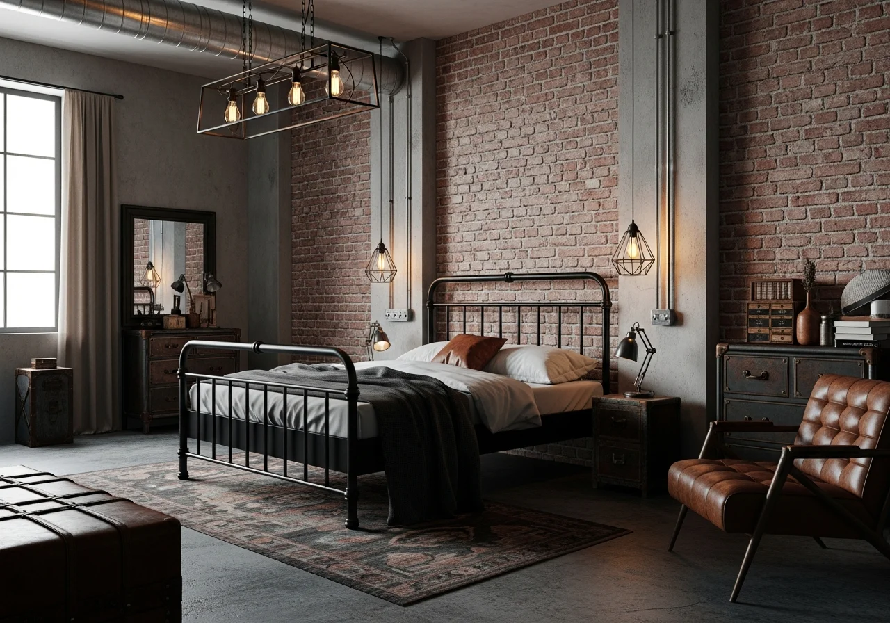  Industrial Bedroom Style
