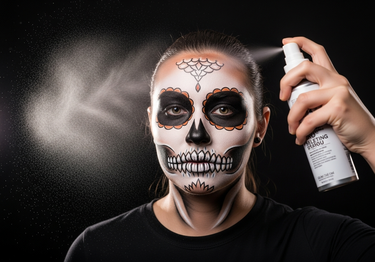 Long-Lasting Skull Makeup