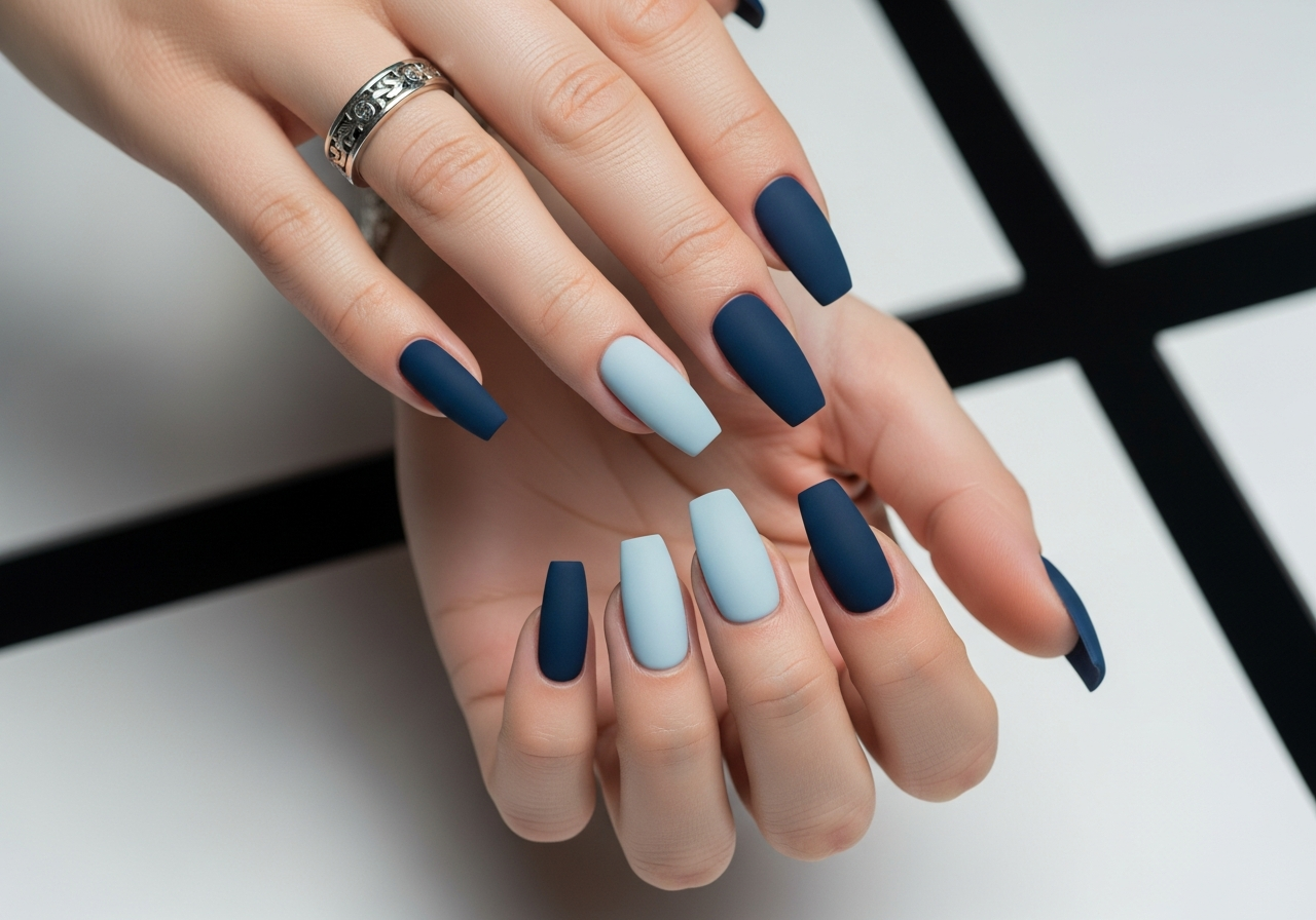 Matte Blue Sophistication