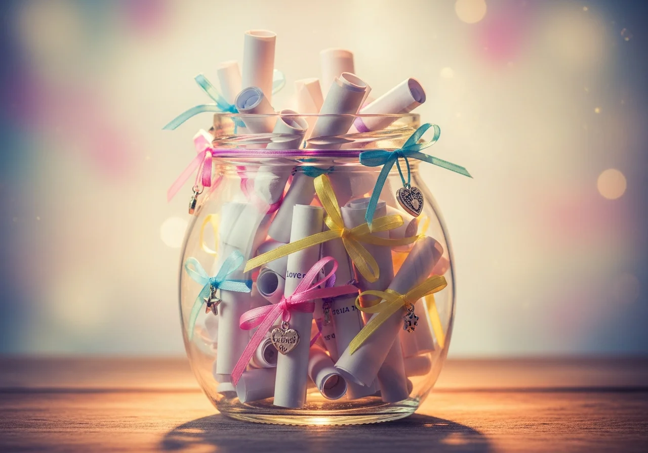Memory Jar Filled with Love Notes
