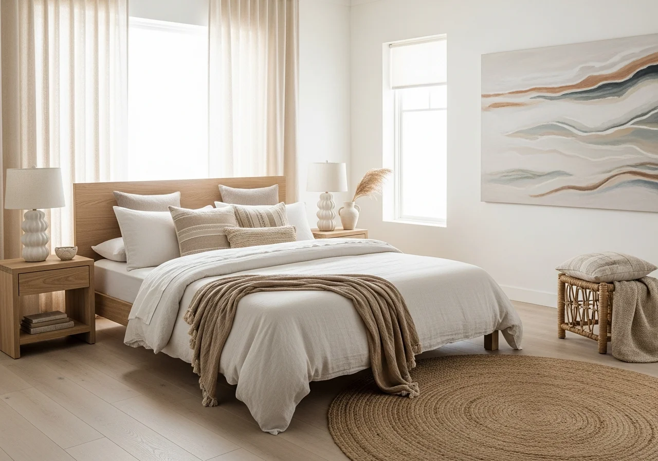 Neutral Coastal Bedroom Ideas