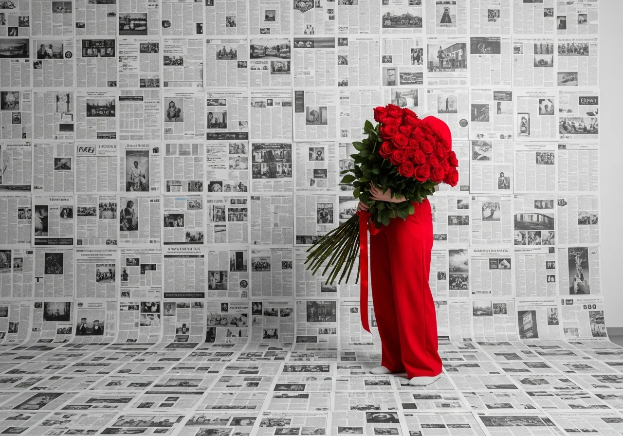 Newspaper Wall Creativity