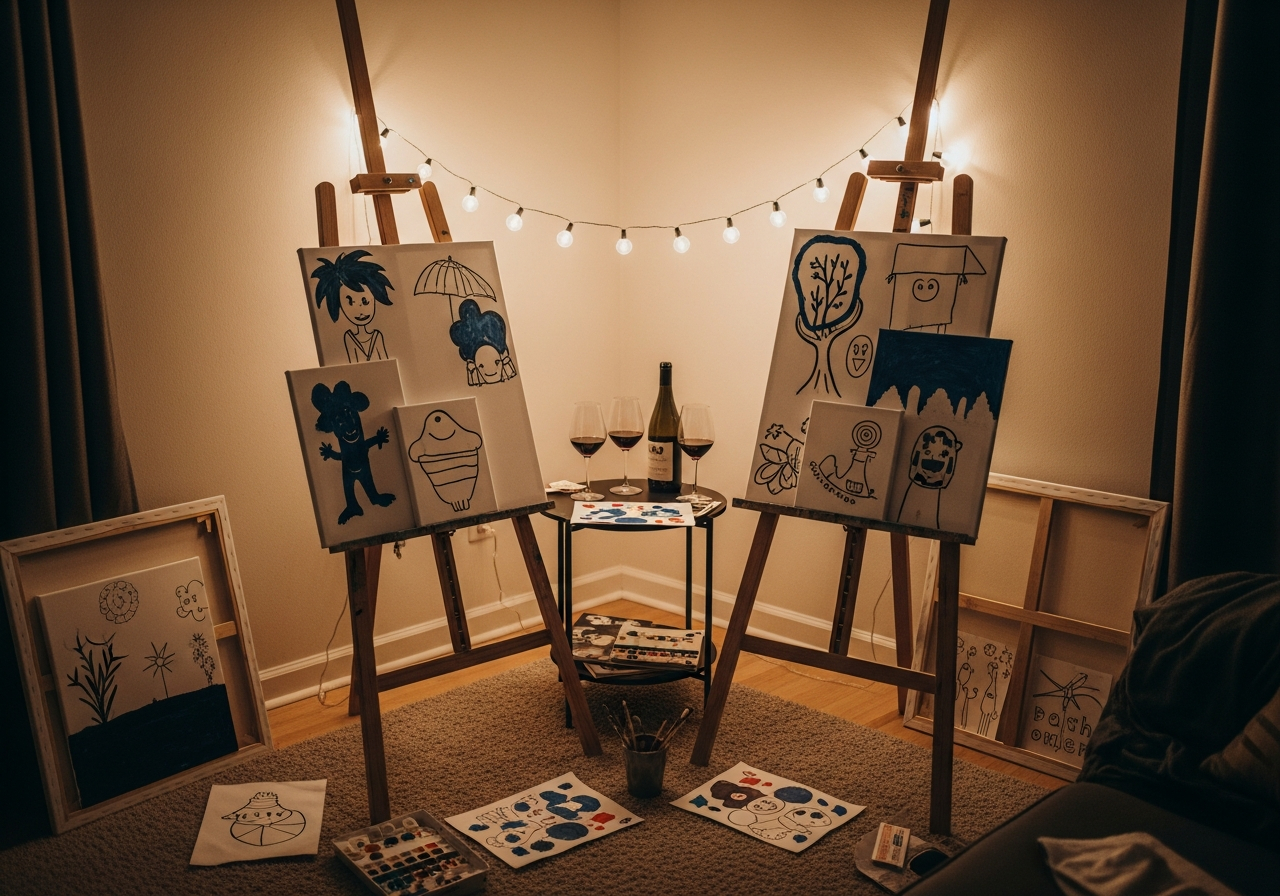  Paint and Sip Night at Home