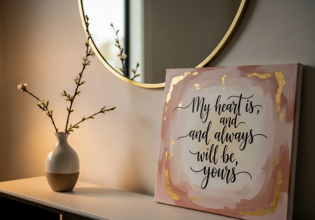 Painted Canvas with a Love Quote