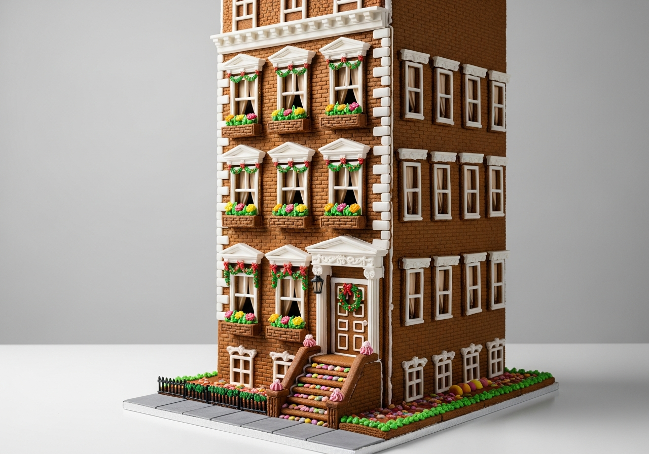 Pink Gingerbread Townhouse
