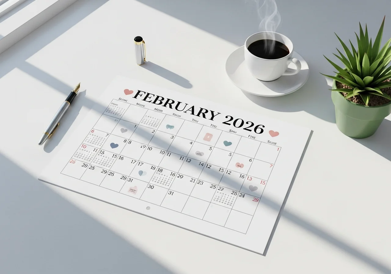 Printable February 2026 Calendar