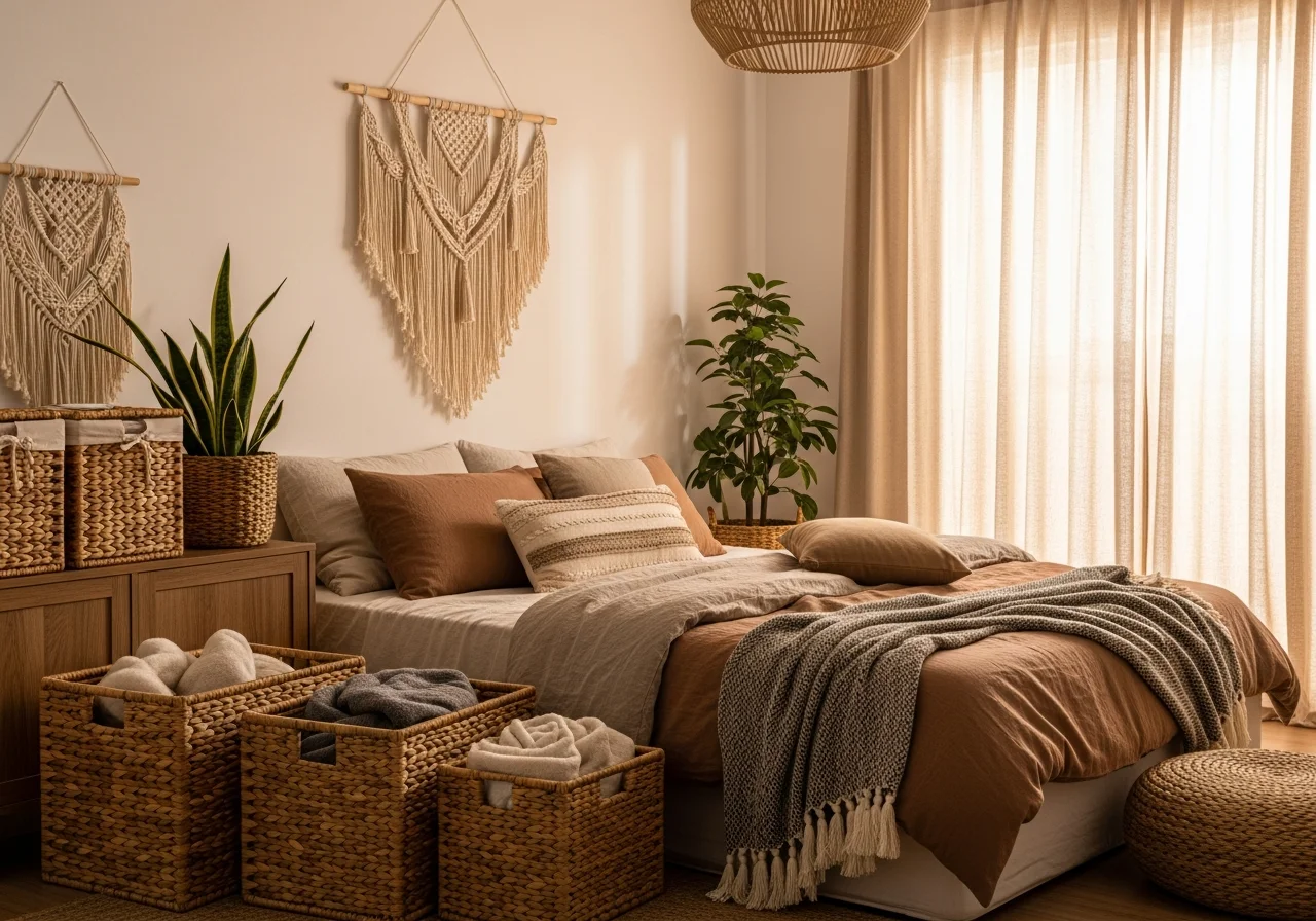 Rope or Woven Storage Baskets