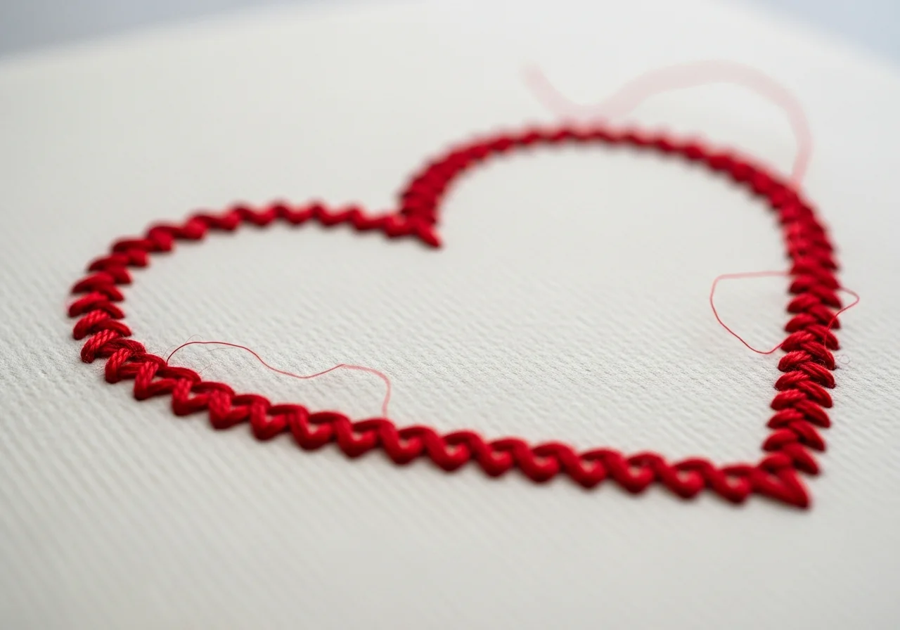  Sewn Heart Pattern