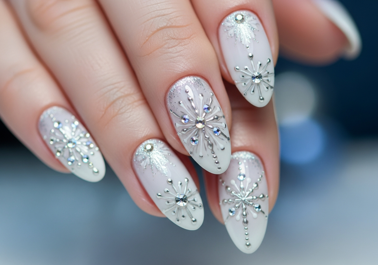 Snowflake Nail Art