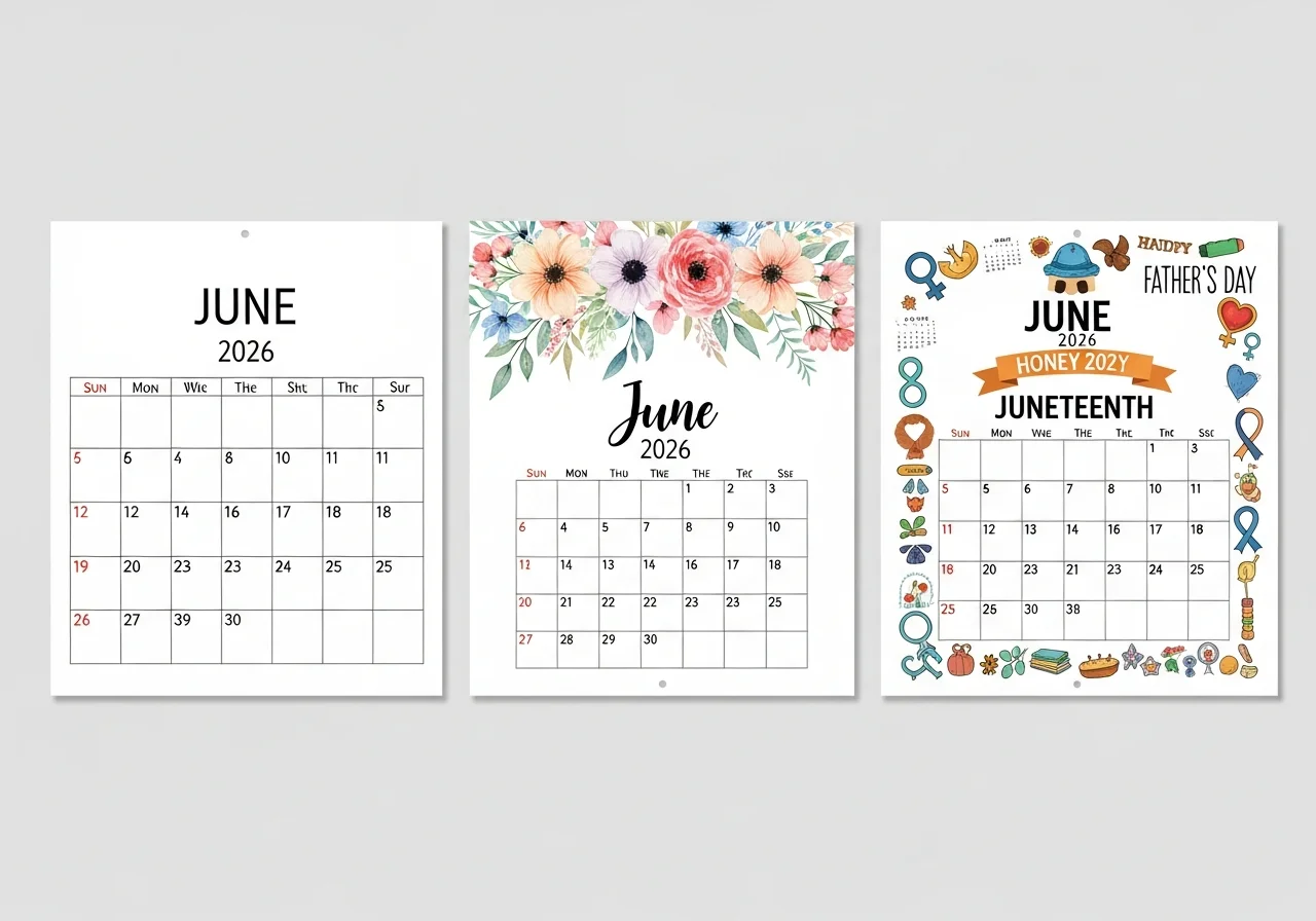 Styles for June Calendars