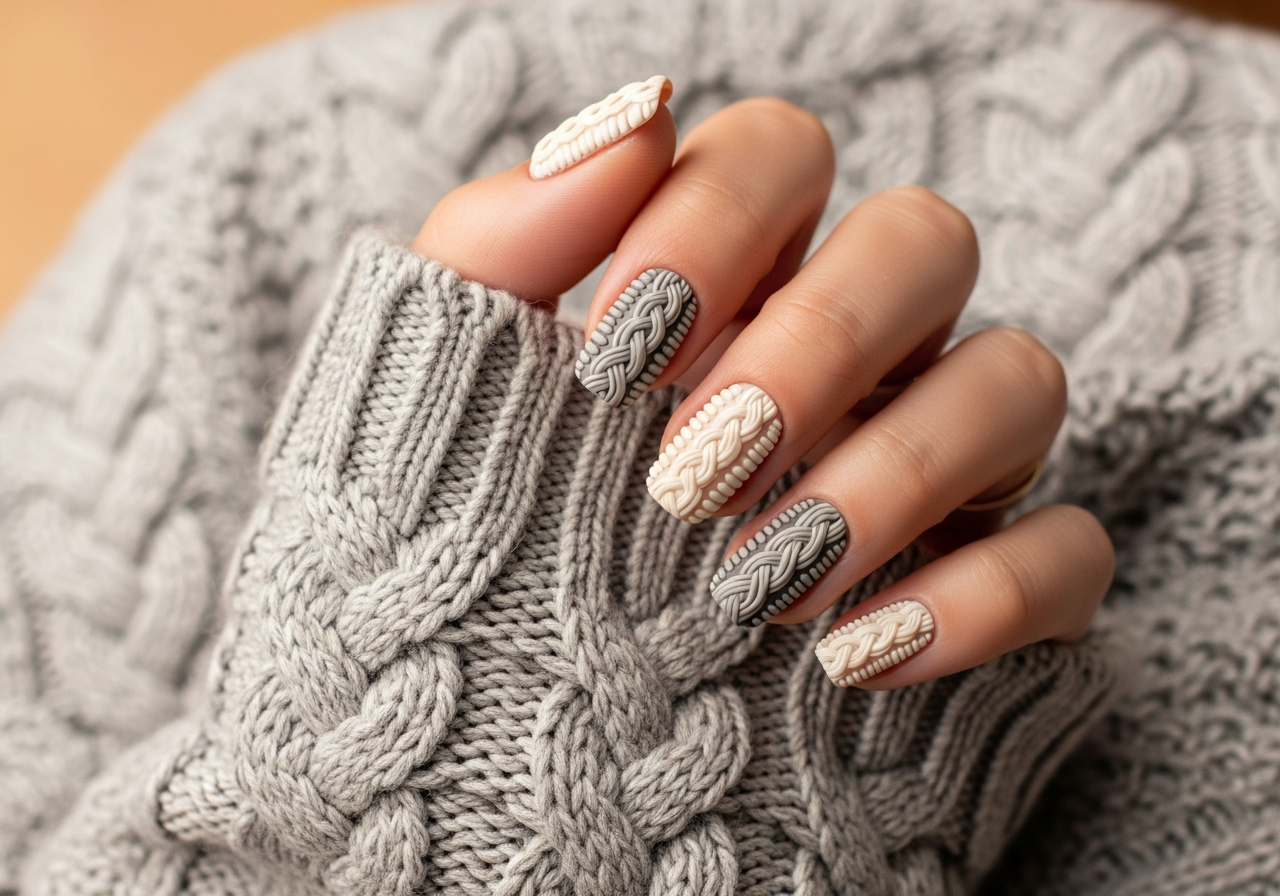 Sweater Nail Art