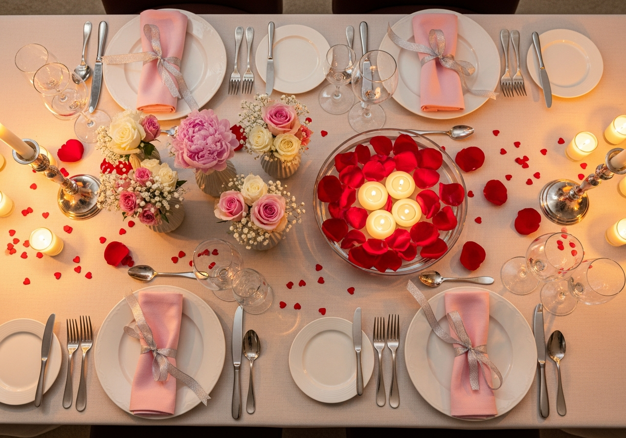 Table With Thoughtful Centerpieces