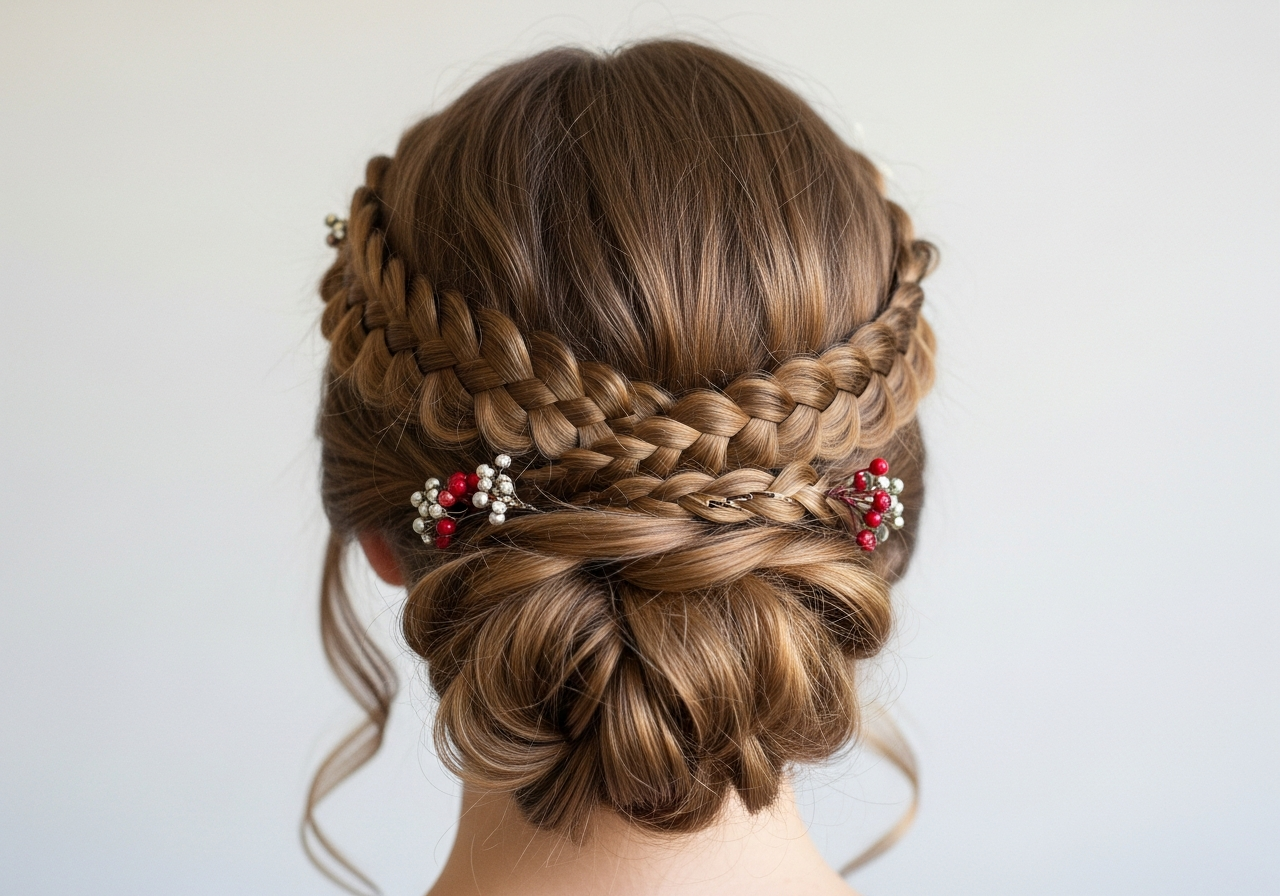 The Braided Crown Updo