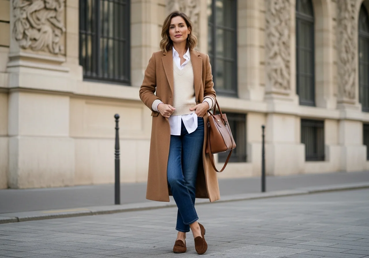  The Classic Camel Coat Ensemble