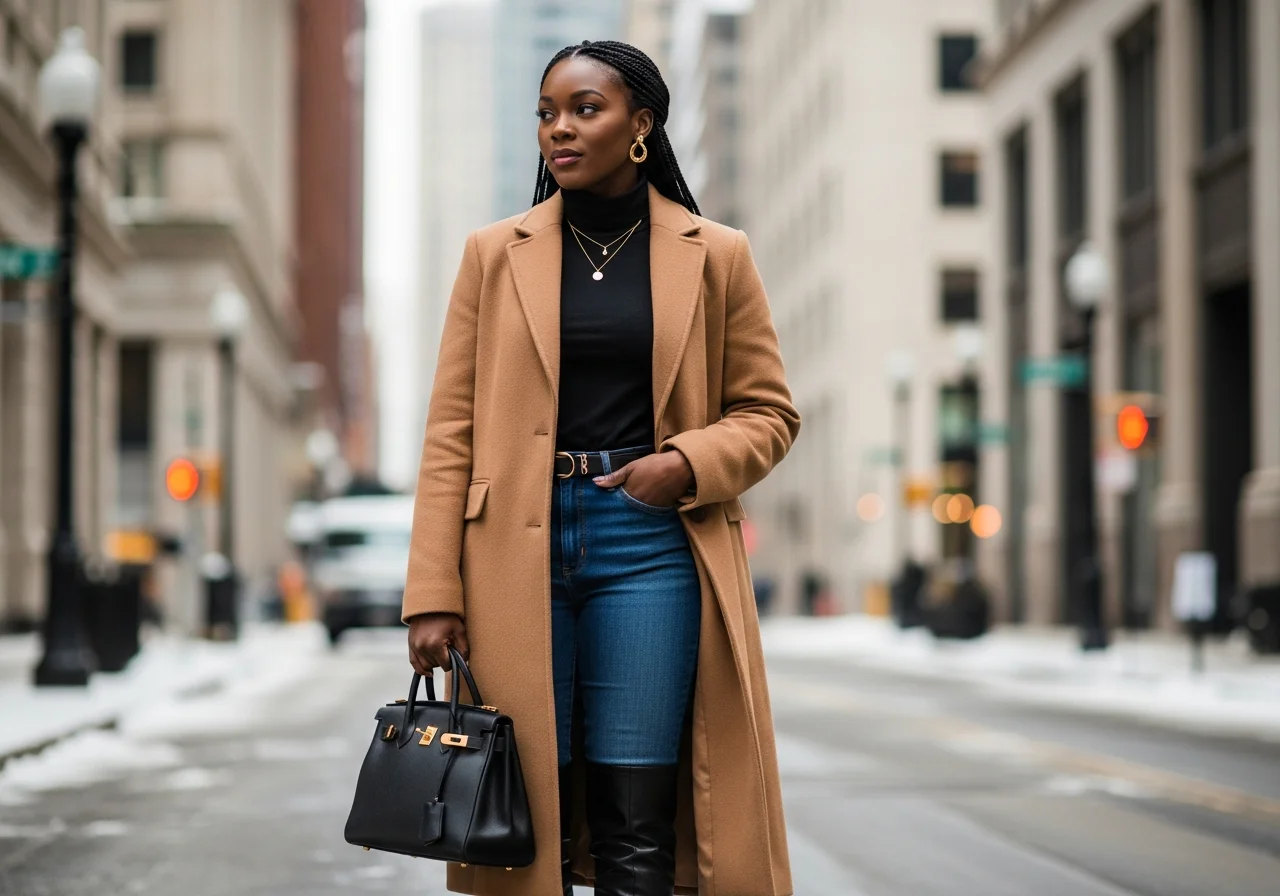 The Classic Camel Coat Ensemble