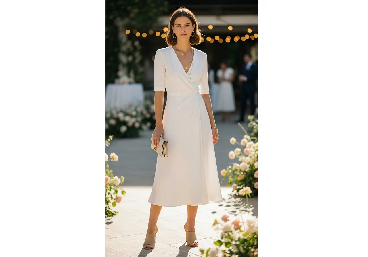 The Classic White Midi Dress