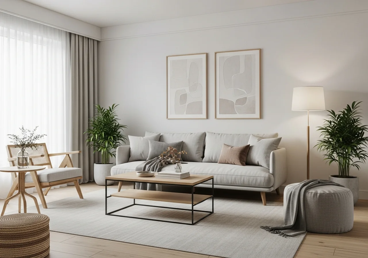 The Essence of Simple Design in a Cozy Living Room