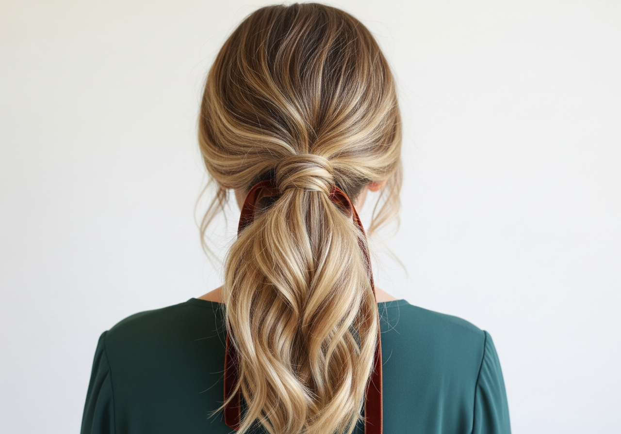 The Textured Low Ponytail