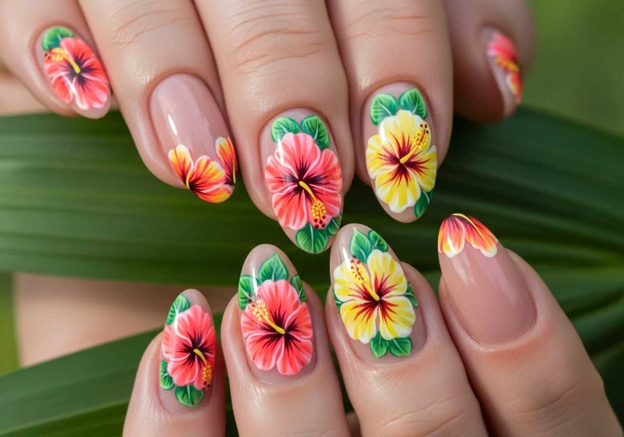 Tropical Hibiscus Flower Art