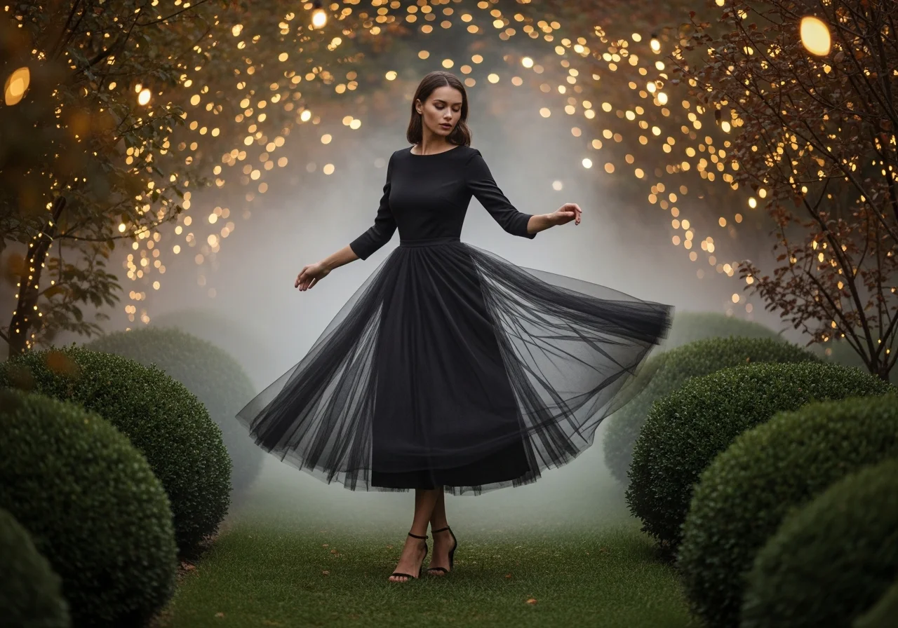 Tulle Skirted Midi — Playful Yet Sophisticated