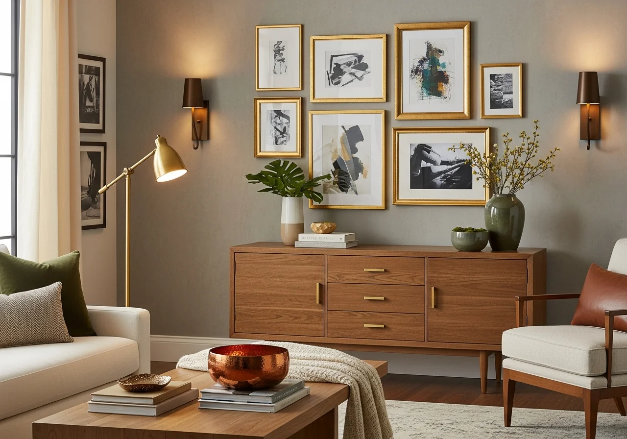 Use Warm Metallic Accents Strategically