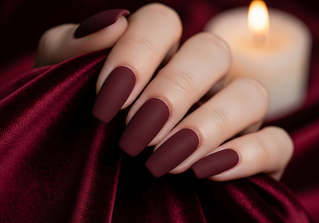 Velvet Matte Burgundy