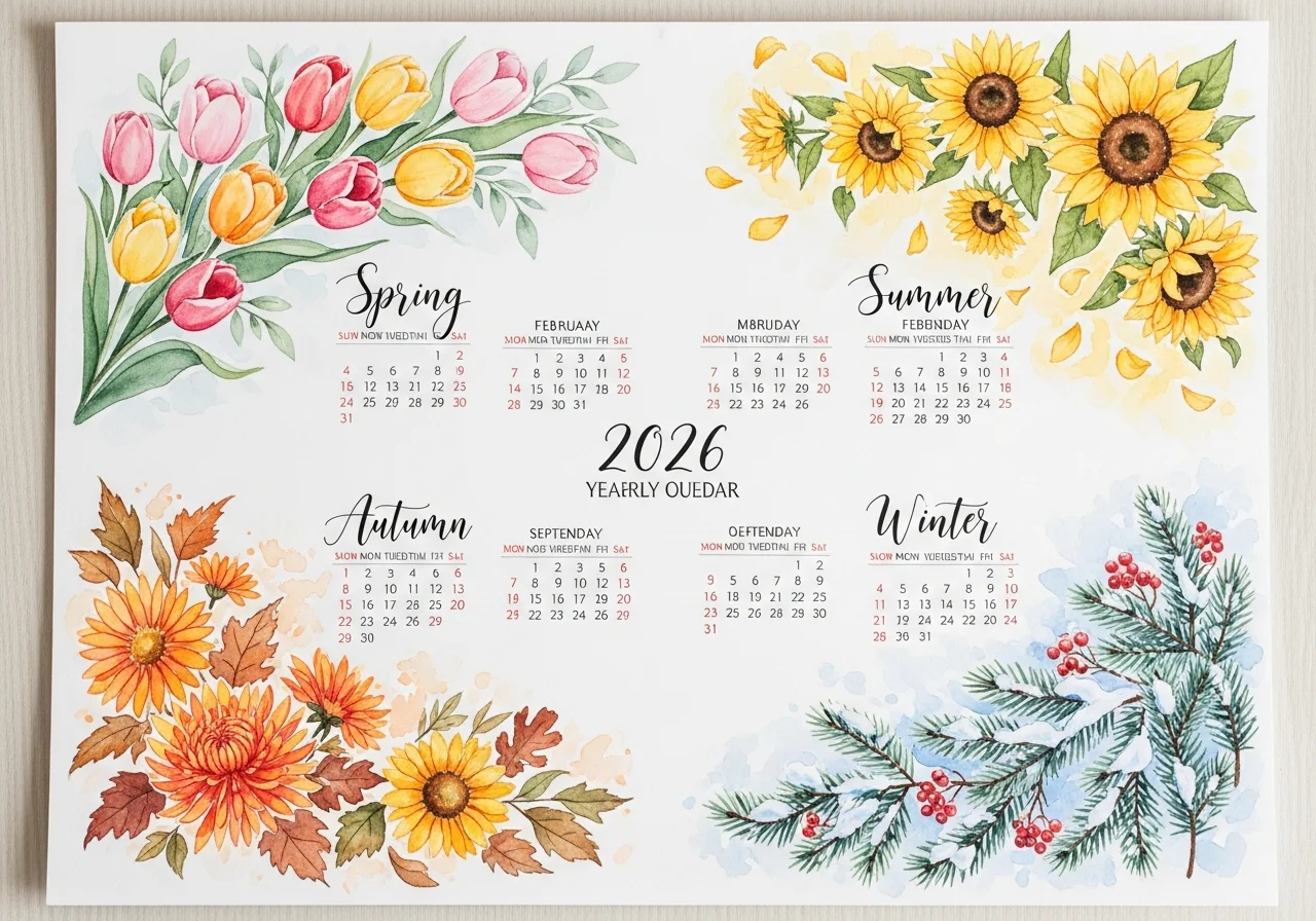 Watercolor Floral Seasonal