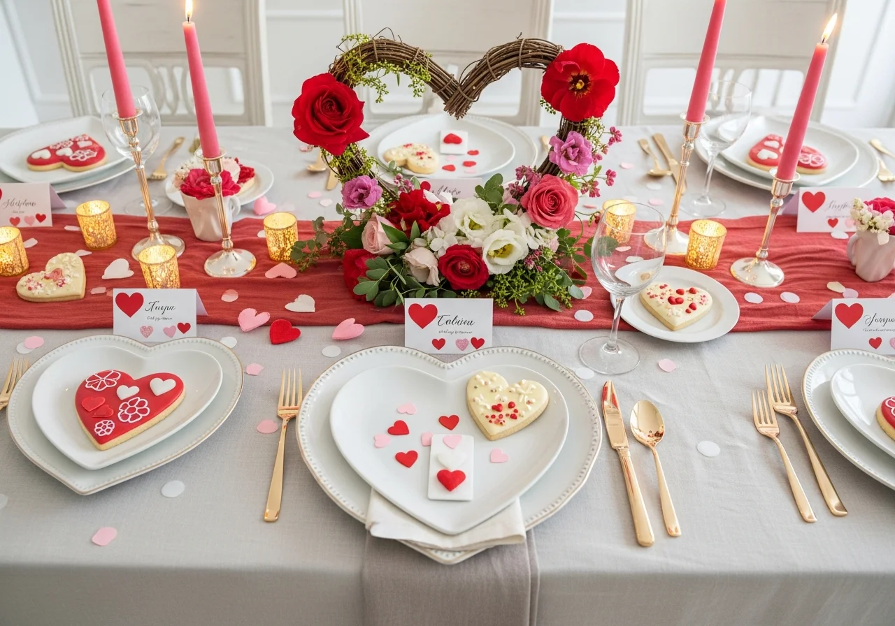 Whimsical Heart Motif Display