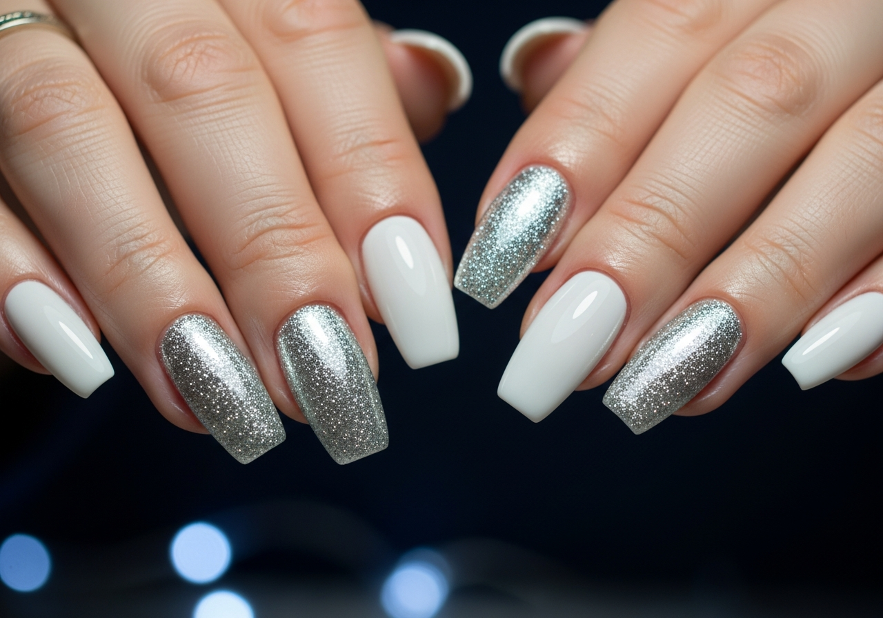 White and Silver Sparkle