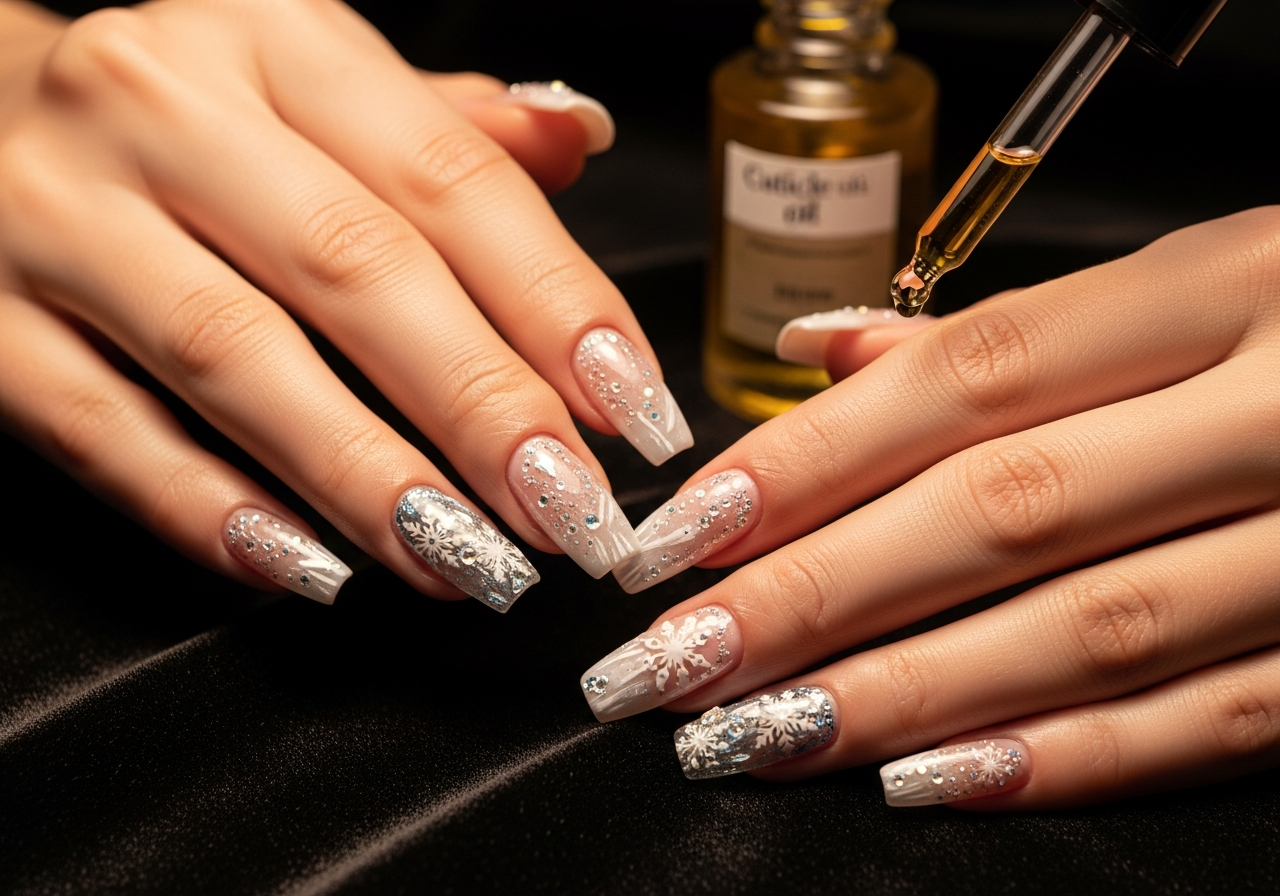 Winter Acrylic Nails