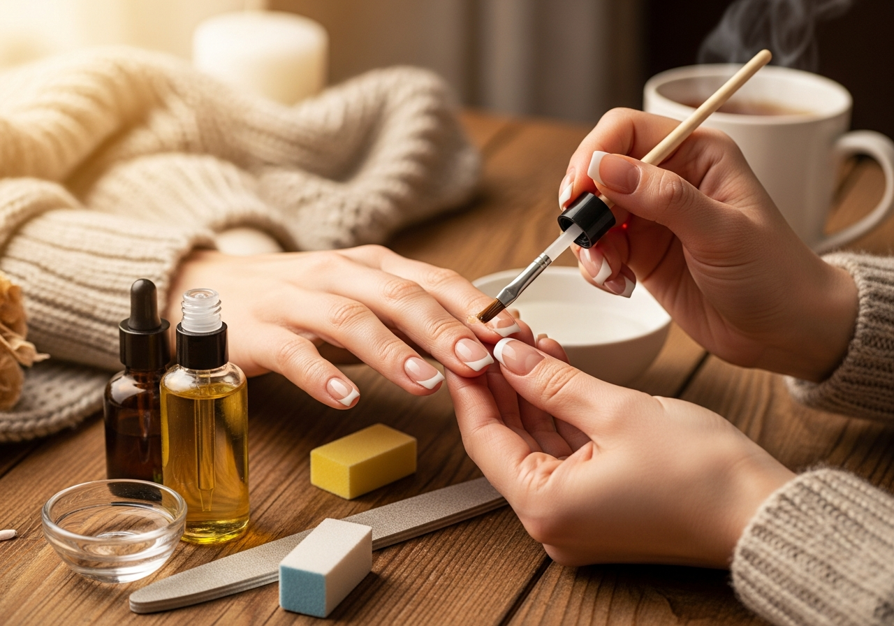Winter French Manicure