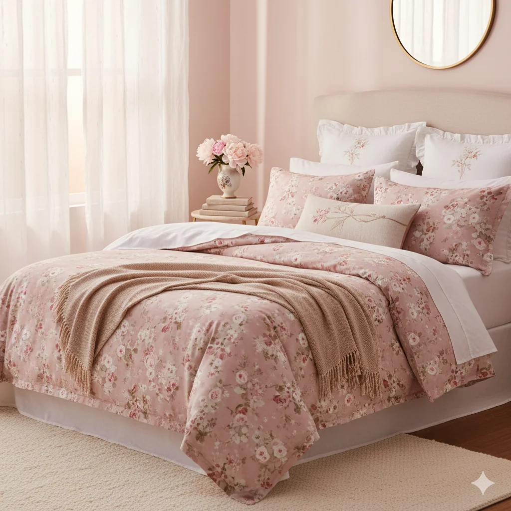 21 Pink Floral Bedding Ideas for Soft Bedrooms